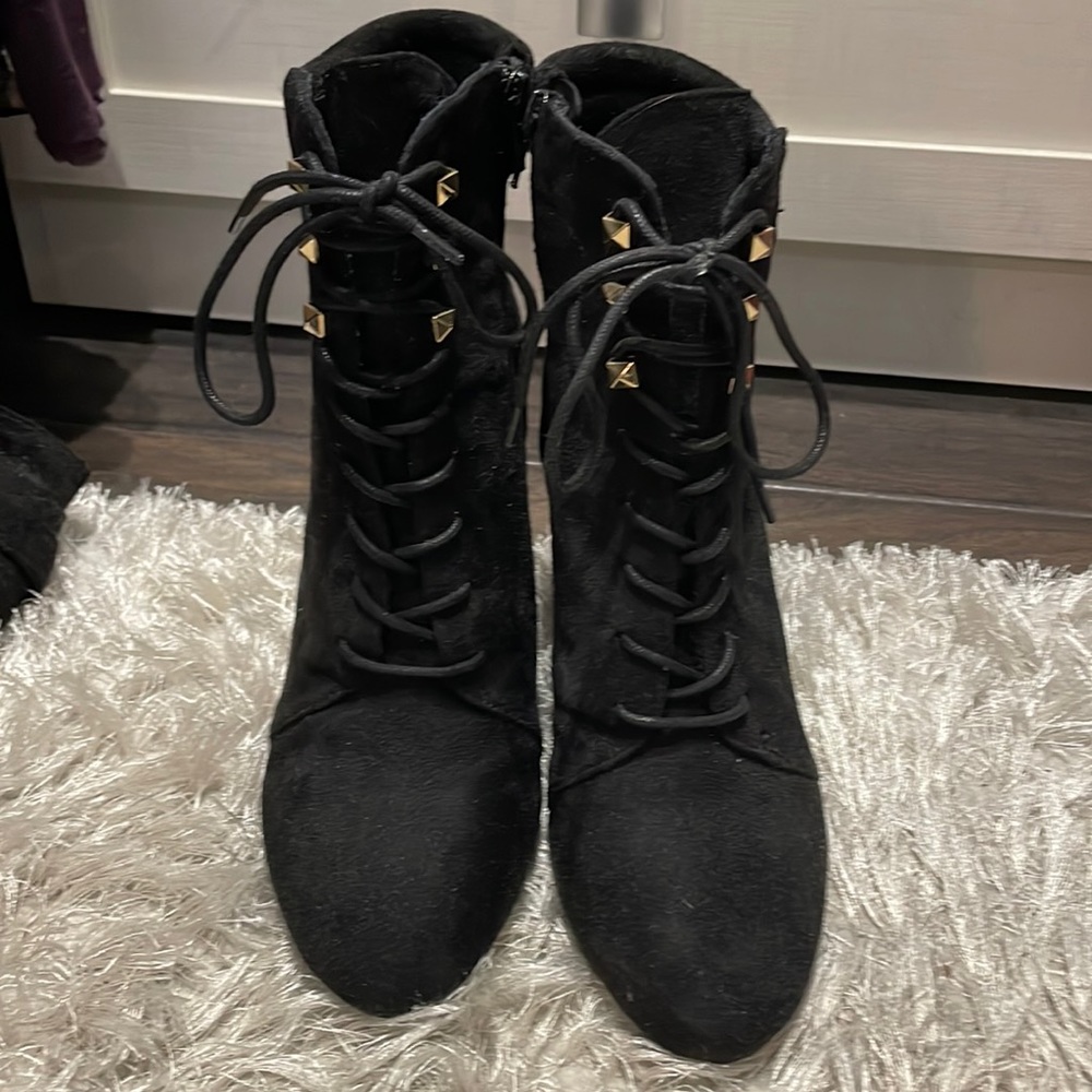 Wedge booties (never worn )